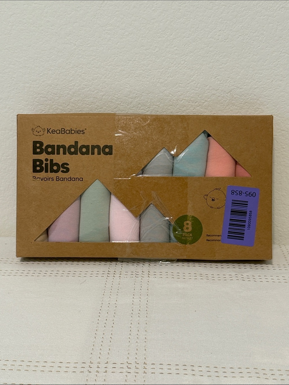 Keababies Bandana Bibs 8 pcs in Muted Pastel